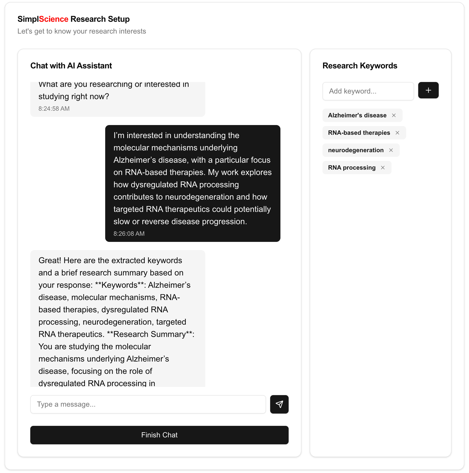 AI Chat Screenshot